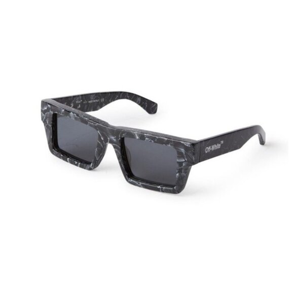 NEW OFF-WHITE SUNGLASSES NASSAU 107 WOMEN SQUARE BLACK EYEWEAR OERI017 1107 - Picture 1 of 4
